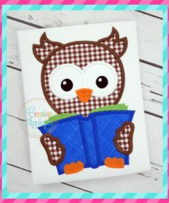 Reading Owl Applique - Creative Appliques