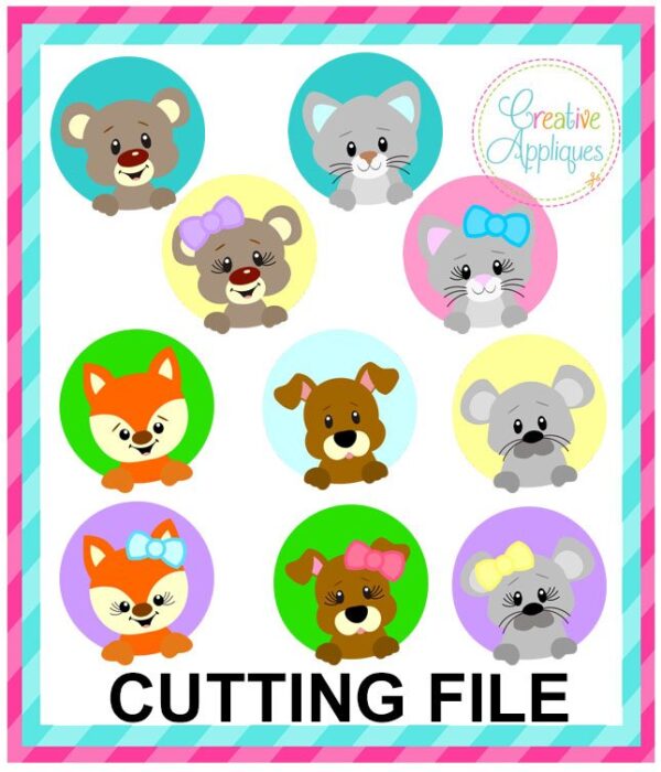 Animal Circle Set 1 Cutting File SVG DXF EPS