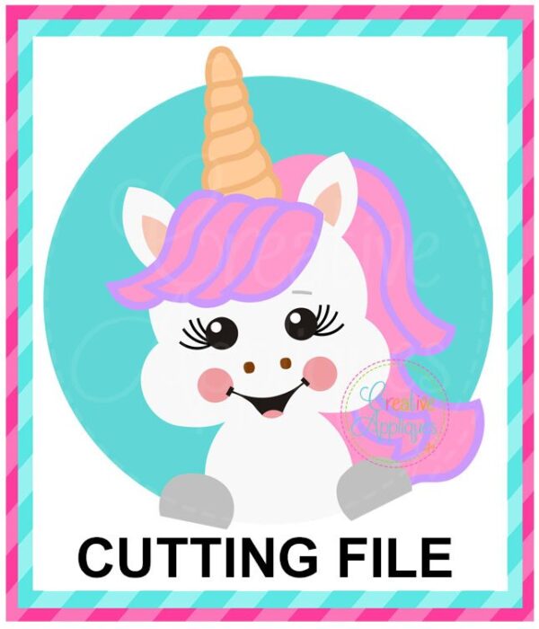 Unicorn Circle Cutting File SVG DXF EPS