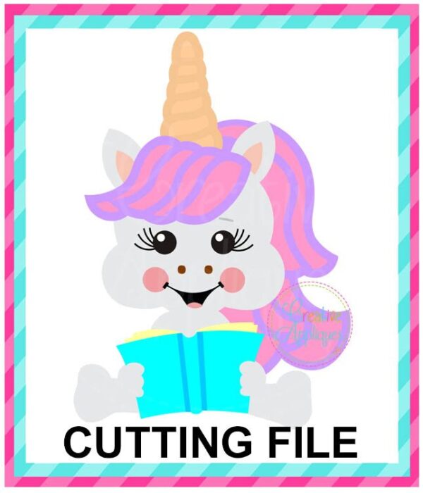 Reading Unicorn Cutting File SVG DXF EPS