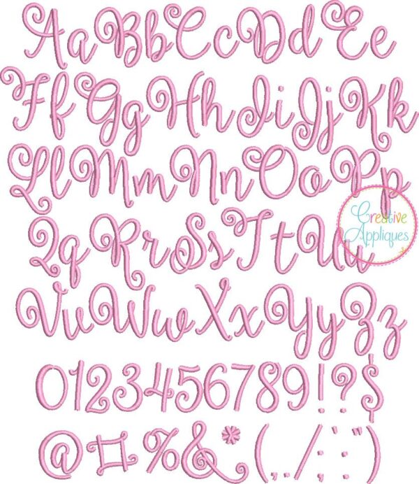 ballerina script embroidery font carried away embroidery font alphabet