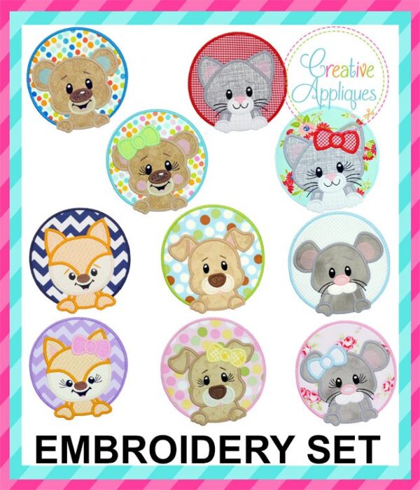 Animal Circle Set 1 Applique