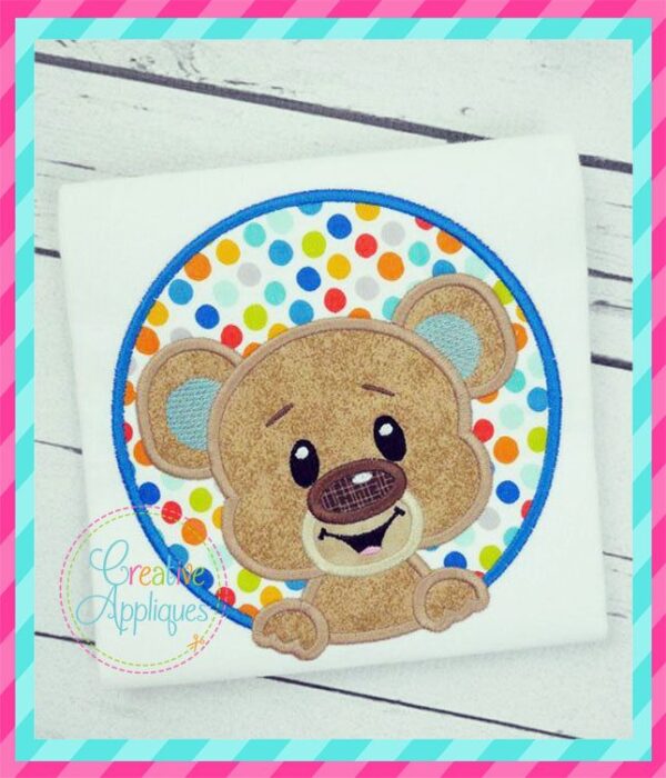 Bear Circle Applique