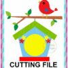 Monogram Birdhouse SVG cut file