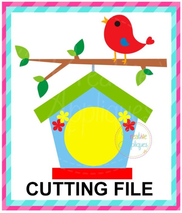 Monogram Birdhouse SVG cut file