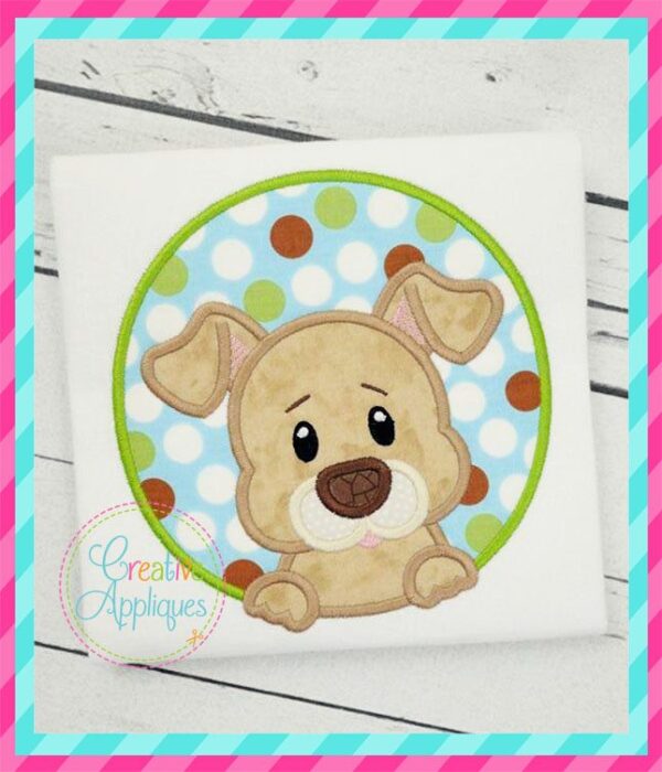 Dog Circle Applique