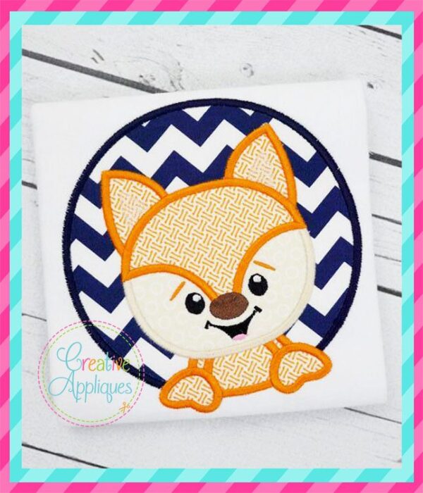 Fox Circle Applique