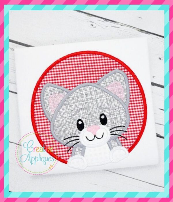 Cat Circle Applique