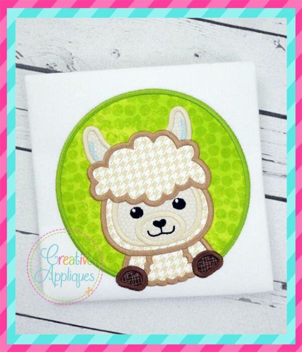 Llama Circle Applique