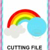 Rainbow Monogram SVG cut file