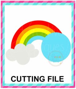 Rainbow Monogram SVG cut file