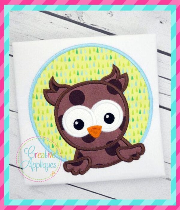 Owl Circle Applique