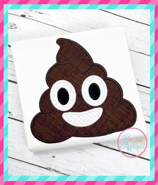 Poop Emoji Applique