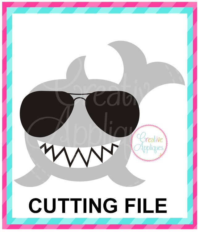 Download Shark Sunglasses Cutting File Svg Dxf Eps Creative Appliques