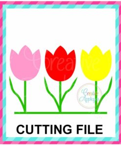 three tulip trio SVG cut file