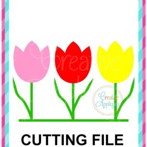 three tulip trio SVG cut file