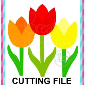 Three Tulip Trio SVG cut file