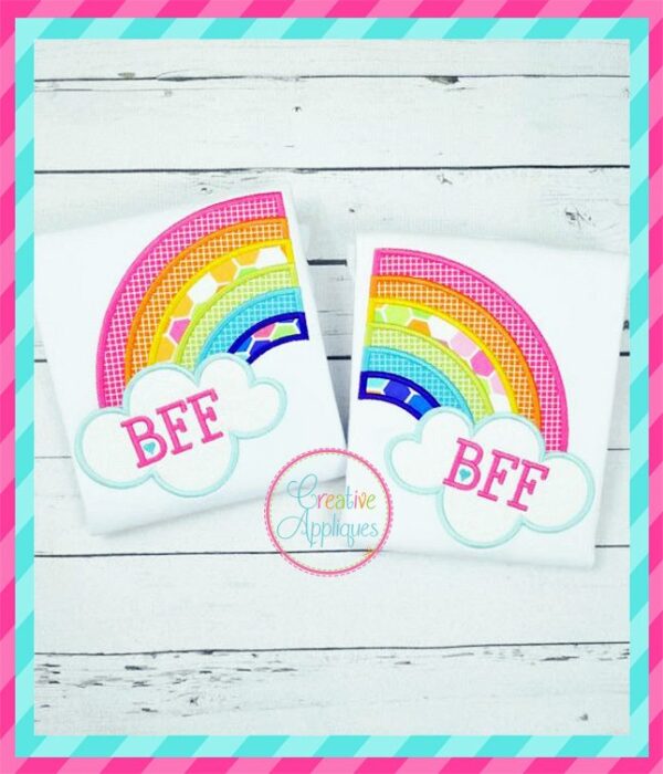 Best Friends Rainbow Applique