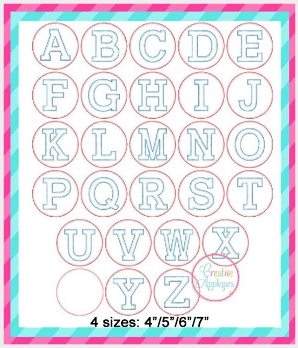 Blanket Stitch Circle Alphabet - Image 3