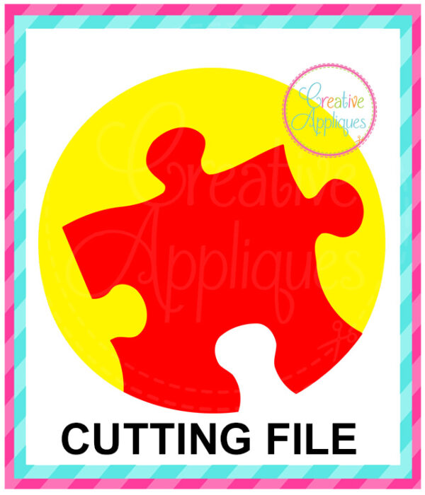 Puzzle Piece Circle Cutting File SVG DXF EPS