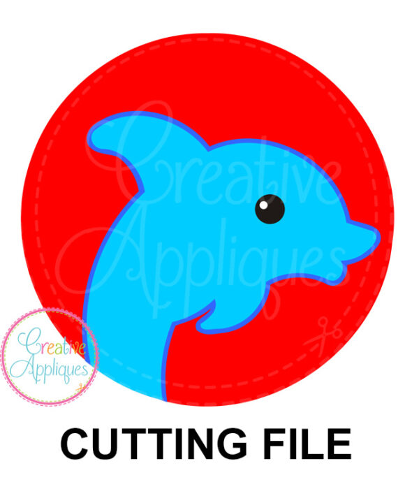 Dolphin Circle Cutting File SVG DXF EPS