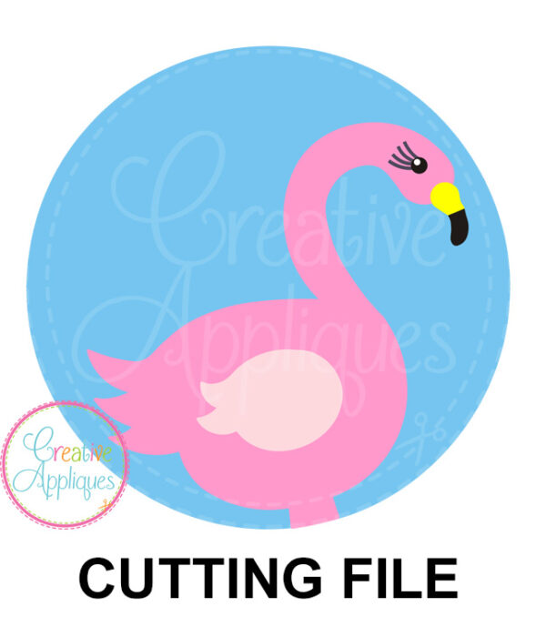 Flamingo Circle Cutting File SVG DXF EPS