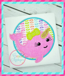 unicorn-fish-narwal-girl-circle-embroidery-applique-design