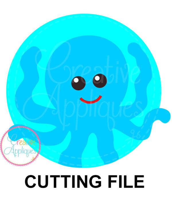 Octopus Circle Cutting File SVG DXF EPS