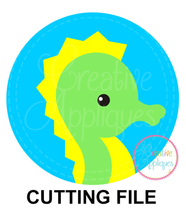 Seahorse Circle Cutting File SVG DXF EPS