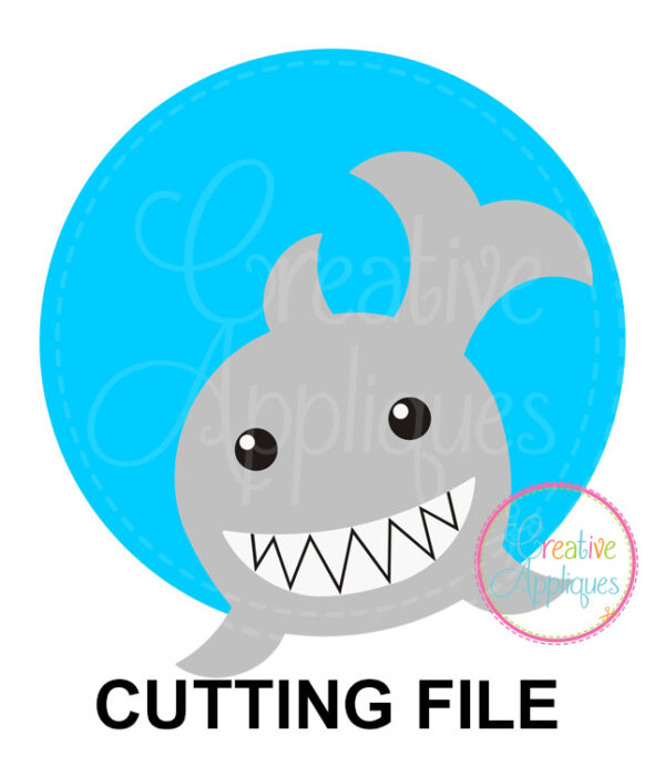 Shark Circle Cutting File SVG DXF EPS