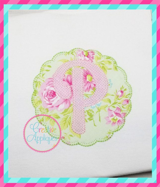 Flower monogram, girls appliqu shirt, flower applique, vintage flower,  monogrammed shirt, personalized, initials