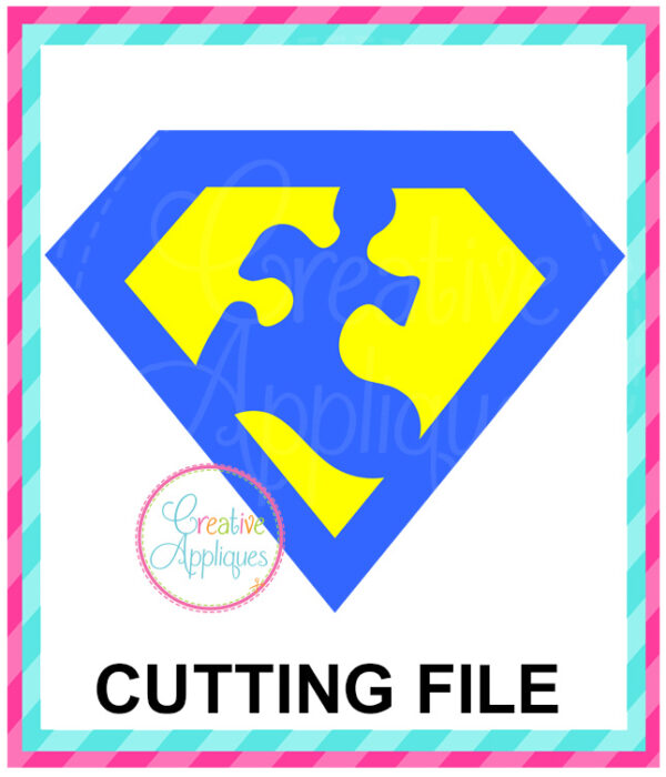 Super Hero Puzzle Piece Cutting File SVG DXF EPS