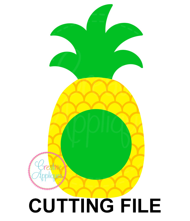 Download Pineapple Monogram Cutting File Svg Dxf Eps Creative Appliques