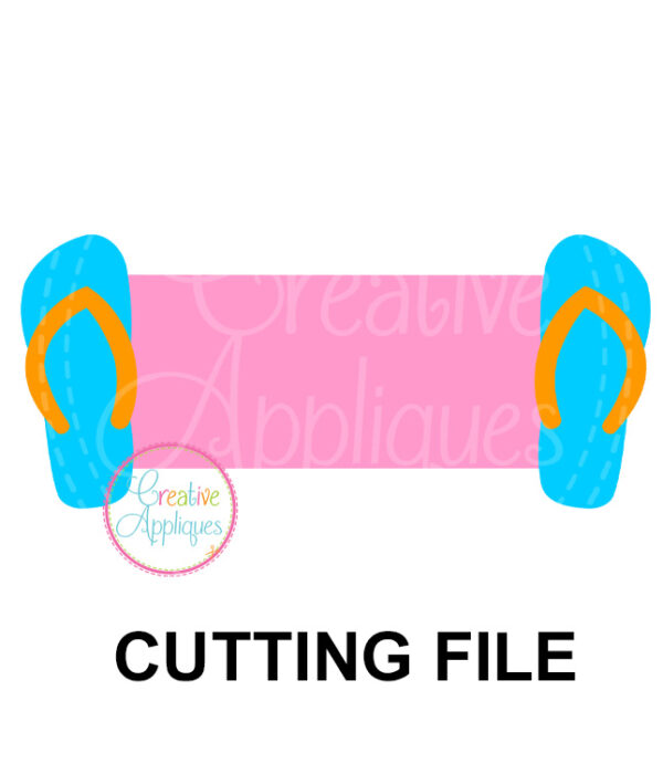 Flip Flops Frame Frame Cutting File SVG DXF EPS