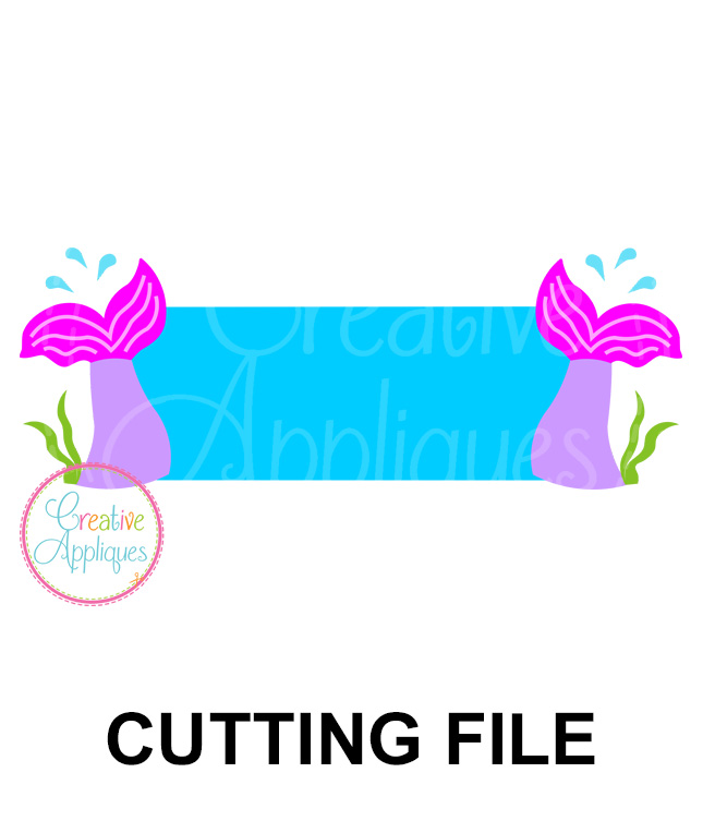 Download Mermaid Tail Frame Cutting File Svg Dxf Eps Creative Appliques