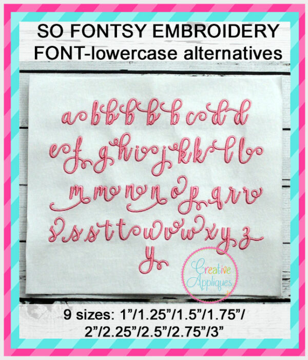 Exclusive So Fontsy Embroidery Font with Alternatives - Image 4