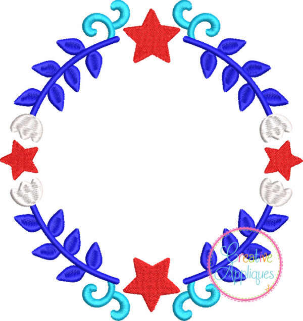 Floral Star Frame Embroidery - Image 2