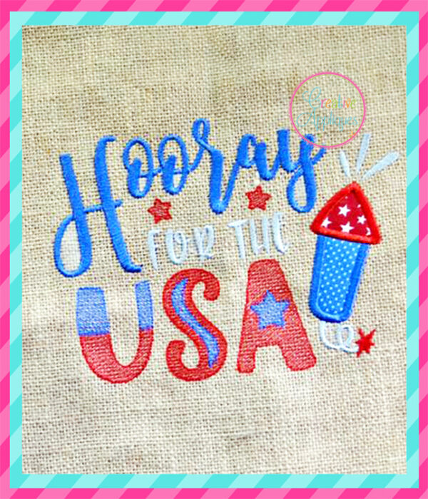 Hooray for the USA Applique - Image 3