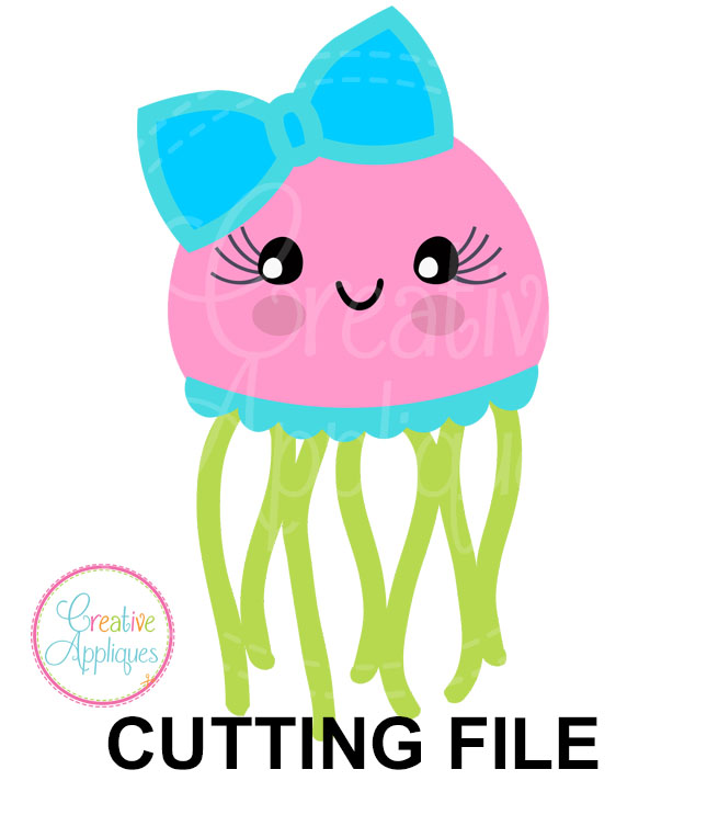 Download Jellyfish Girl Cutting File Svg Dxf Eps Creative Appliques