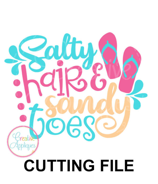 Salty Hair Sandy Toes Cutting File SVG DXF EPS