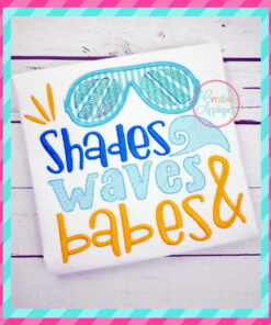 Shades Waves and Babes Embroidery - Creative Appliques