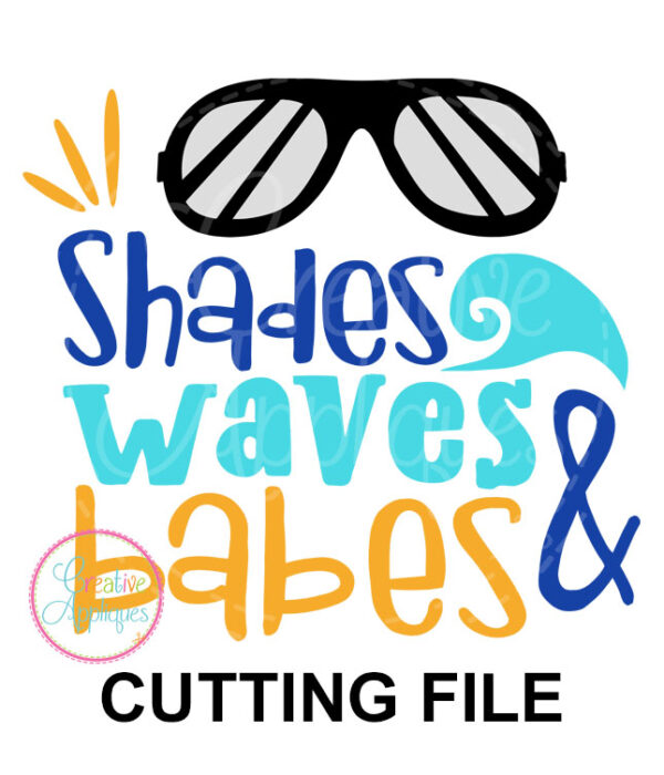 Shades Waves and Babes Cutting File SVG DXF EPS