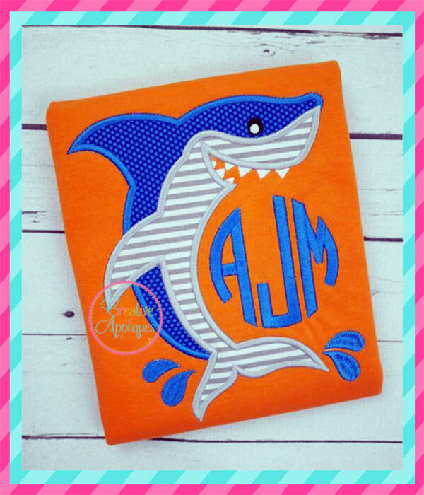 Shark Monogram Applique