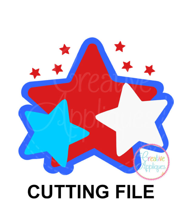 Star Trio Cutting File SVG DXF EPS