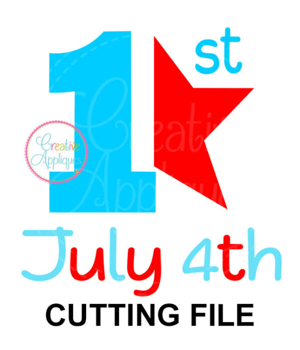 1st July 4th Cutting File SVG DXF EPS