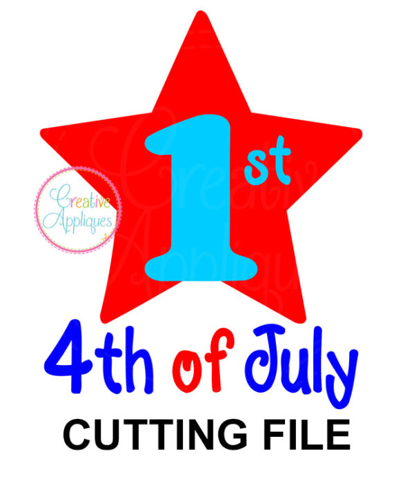 1st 4th of July Cutting File SVG DXF EPS