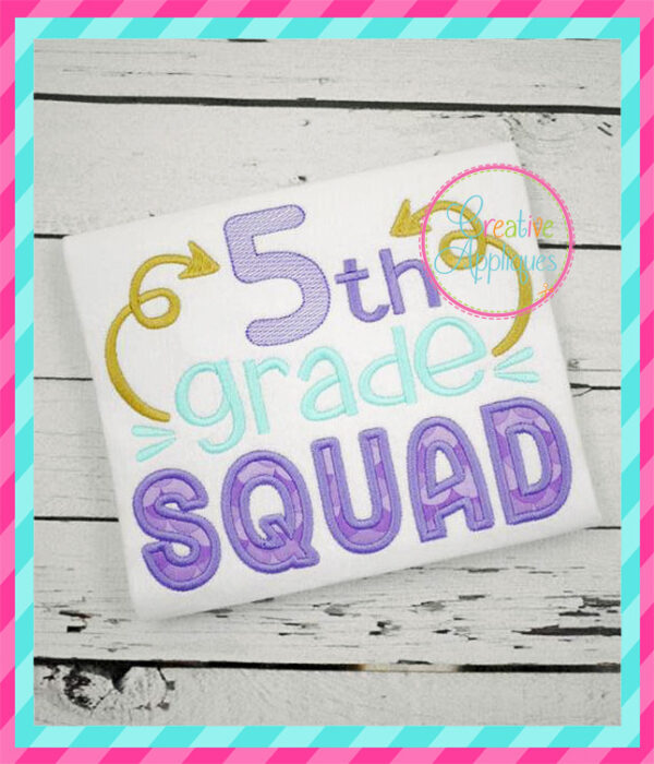 5th Grade Squad Applique