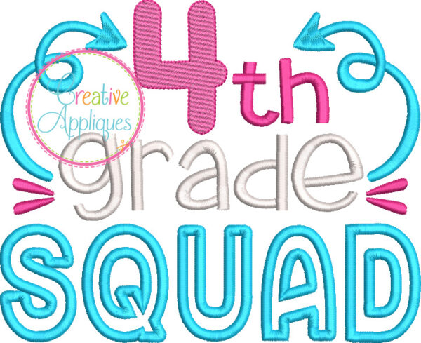 4th Grade Squad Applique - Image 3