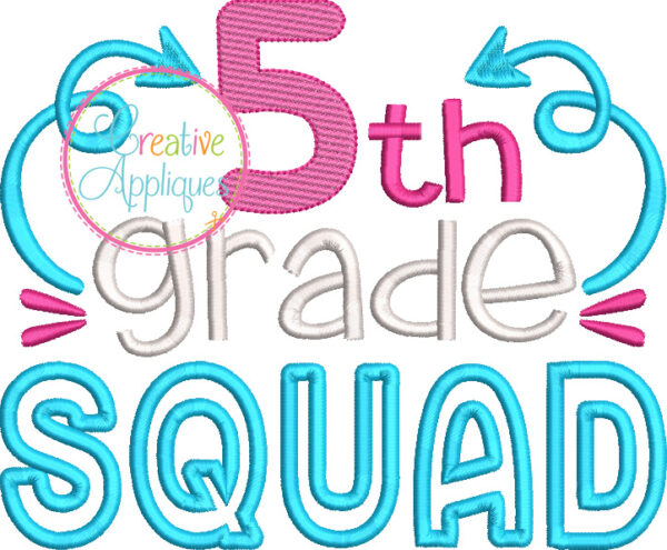 5th Grade Squad Applique - Image 3