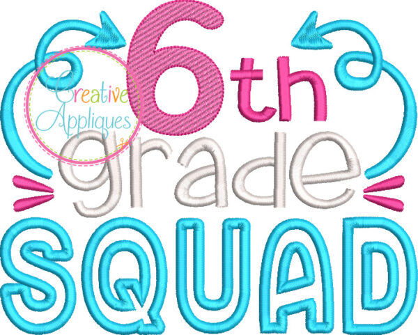 6th Grade Squad Applique - Image 3